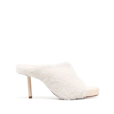 Jacquemus Les Mules Nuvola High Heels Female White In Neutrals