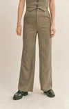 SADIE & SAGE FASHION STUDENT PANT IN BROWN