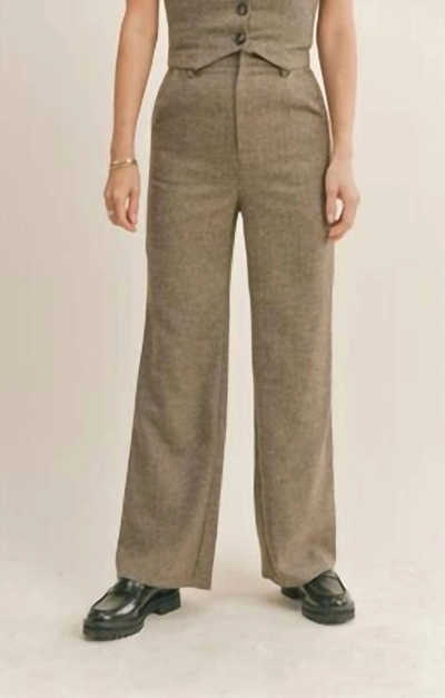 Sadie & Sage Fashion Student Pant In Brown