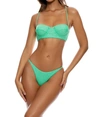 LULI FAMA STARLIGHT SQUARE NECK BALCONETTE TOP IN MINT