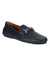 BALLY DRULIO MEN'S 6211257 NAVY LEATHER LOAFER SHOES