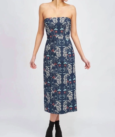 En Saison Neriah Midi Dress In Blue | ModeSens