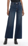 Kut From The Kloth Meg Fab Ab High Waist Raw Hem Ankle Wide Leg Jeans In Multi