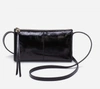 Hobo Jewel Leather Crossbody Bag In Black