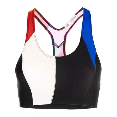 Pucci Colour-block Sports Bra In Black