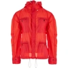 Ferragamo Hooded Jacket With Adjustable Drawstring Hem In Red