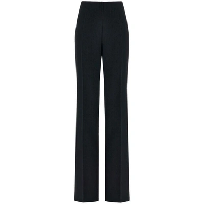 Ferragamo High-waist Straight-leg Trousers In Black