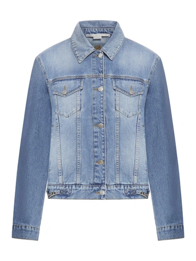 Stella Mccartney Button Down Denim Jacket In Blue