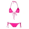 Attico Wet Lycra Two-piece Bikini Set In Pink