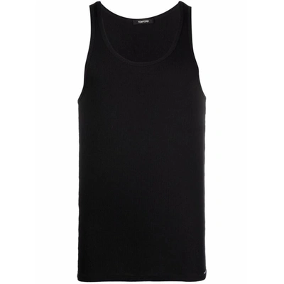 Tom Ford Crewneck Tank Top In Lb999 Black