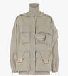 Fendi Utility-inspired Beige Jacket With High Collar In Beige