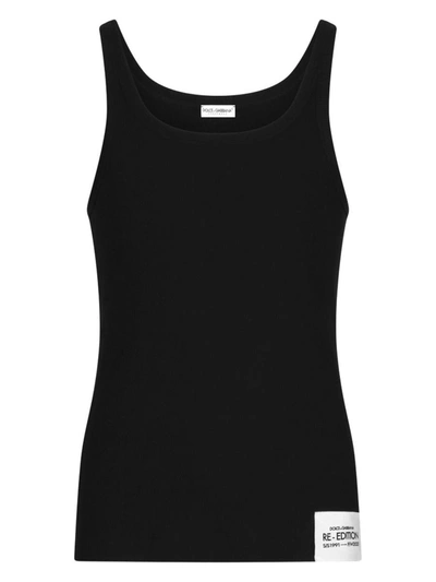 Dolce & Gabbana Camisole Marcello Clothing In Black