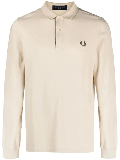 Fred Perry Fp Long Sleeve Plain Shirt Clothing In Brown