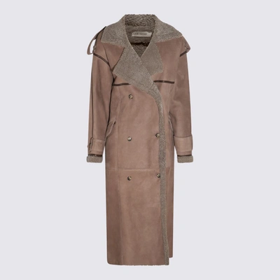 The Mannei Jordan Double-breasted Coat In Neutrals