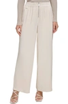 Dkny Pure Pull On Linen Wide Leg Pants In White