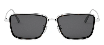 Dior Blacksuit S9u F5a0 Dm40113u 16a Rectangle Sunglasses In Metallic