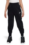 Nike Black Sportswear Phoenix Lounge Pants In Black/ Black/ White