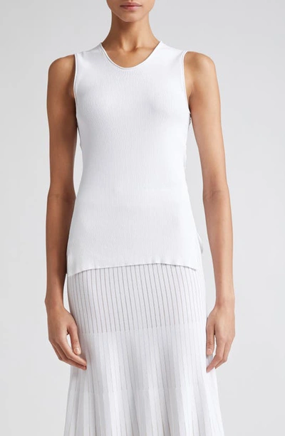 Partow Vera Ribbed-knit Tank In White