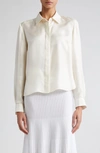 PARTOW LARA SILK BUTTON-UP TOP