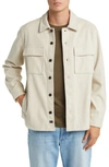 Rails Warner Button Front Shirt Jacket In Beige