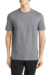 Hugo Boss Thompson Short Sleeve Heathered Tee In Black