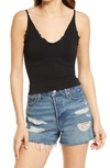 FREE PEOPLE EASY TO LOVE RIB CROP CAMI