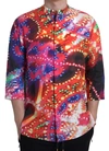 DOLCE & GABBANA MULTICOLOR LUMINARIE PRINT LINEN SHIRT