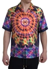 DOLCE & GABBANA MULTICOLOR LUMINARIE PRINT MEN SHIRT SILK