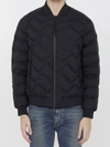 Moncler Men's Ubac Diagonal Quilt Bomber Jacket In Black