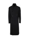 Sapio Double Breasted Coat In Black