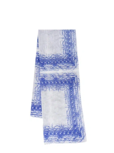 Philosophy Di Lorenzo Serafini Scarf With All-over Print In Blue