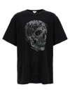 Alexander Mcqueen Crystal Skull Crewneck T-shirt