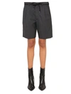 Aspesi Stretch Flannel Bermuda Shorts In Grey
