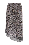 Zadig & Voltaire Zadig&voltaire Black Multicolour Silk Skirt In Black