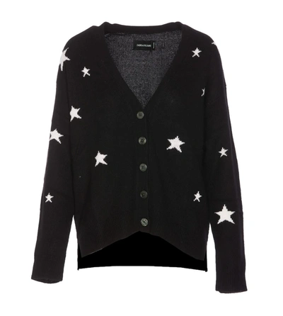 Zadig & Voltaire Zadig  Voltaire Stars Buttoned Cardigan In Black