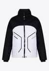Moncler Black And White Barbat Down Jacket In Monochrome