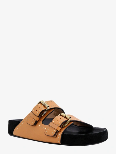 Isabel Marant Women's Lennyo Leather & Suede Two-buckle Sandals In Brown