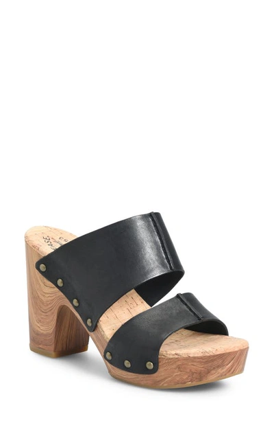 Kork-ease Darra Leather Platform Sandal In Black F/ G