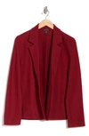 Eileen Fisher Open Front Wool Blazer In Deep Claret