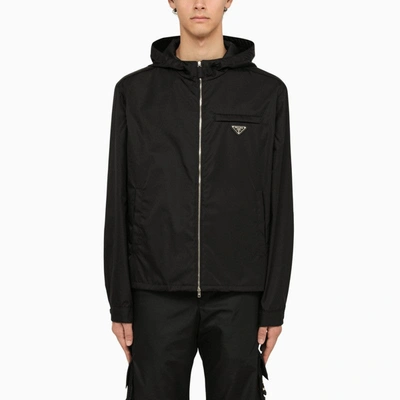 Prada Black Re-nylon Field Jacket Men In Brown