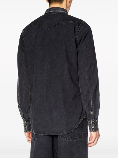 Diesel D-vega Denim Shirt In Black