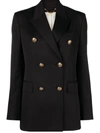 Golden Goose Double-breasted Shoulder Pads Blazer In Black