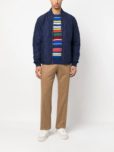 Polo Ralph Lauren Quilted Bomber Jacket In Blue