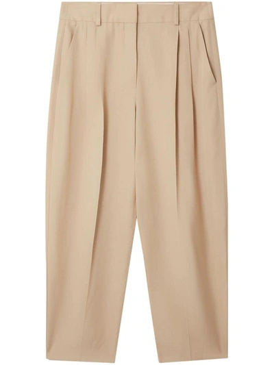 Stella Mccartney Pleated Tailored Trousers In Nude & Neutrals