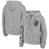 Wear By Erin Andrews Heather Gray Chicago Bears Full-zip Hoodie In Heather Gray