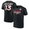 FANATICS FANATICS BRANDED NICO HISCHIER BLACK NEW JERSEY DEVILS AUTHENTIC PRO PRIME NAME & NUMBER T-SHIRT