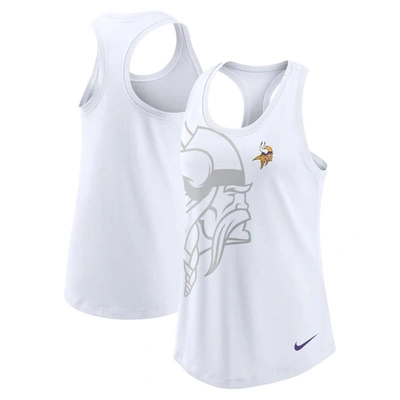 Nike Women's Team (nfl Minnesota Vikings) Racerback Tank Top In White