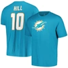Fanatics Men's  Tyreek Hill Aqua Miami Dolphins Big And Tall Player Name And Number T-shirt In Aqua