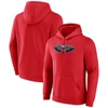 FANATICS FANATICS BRANDED  RED NEW ORLEANS PELICANS PRIMARY LOGO PULLOVER HOODIE