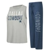 CONCEPTS SPORT CONCEPTS SPORT NAVY/GRAY DALLAS COWBOYS MUSCLE TANK TOP & PANTS LOUNGE SET